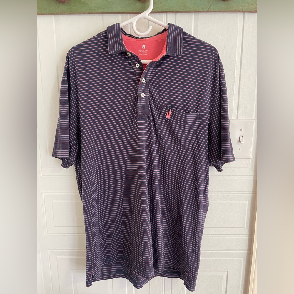 Johnnie O men’s hangin’ out no tuck golf pocket polo size large NWOT